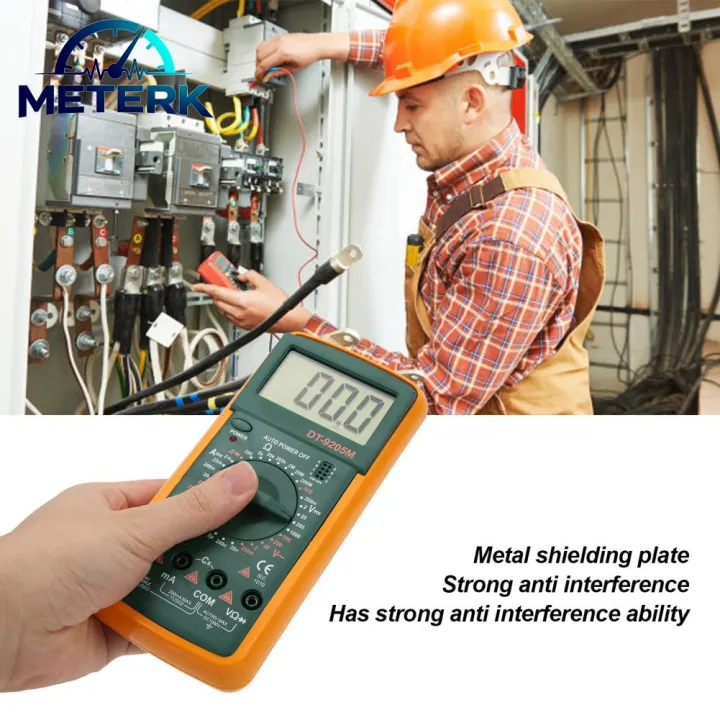 Meterk Electrician Digital Multimeter DT‑9205M Multimeter Handheld ...