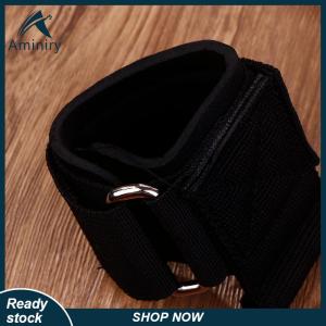 Aminiry[Love sports] สายรัดข้อมือสำหรับออกกำลังกายสีดำตะขอเหล็กแข็งแรงปรับได้สายรัดยกน้ำหนักสำหรับฝึกออกกำลังกายในยิม