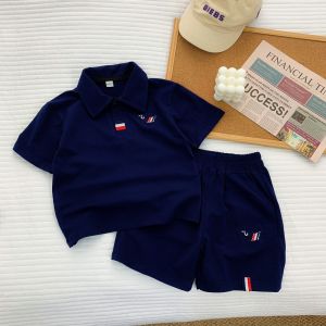 Bộ Cộc Tay Bé Trai Thêu Chú Chó Chất Cotton MINKY BABY STORE Bộ Hè Bé Trai Từ 10-27kg