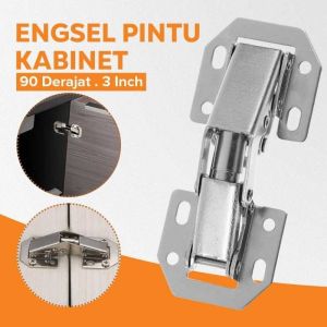 Engsel Pintu Lemari Kabinet 90 Derajat Overlay Hinge Door 3 Inch Engsel Sendok Kodok Tanpa Bobok