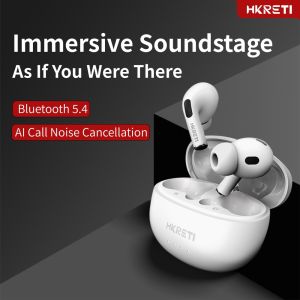 ใหม่ดั้งเดิม HKRETI-H1หูฟังไร้สายบลูทูธ TWS 5.3เบสลดเสียงสเตอริโอคู่แบบสัมผัสชุดหูฟังสแตนด์บายได้นาน