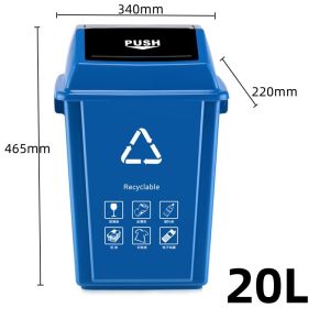 20L --100LFood/Commercial and Industrial Trash Bins medium and large trash bins pop-up LIDS Plastic