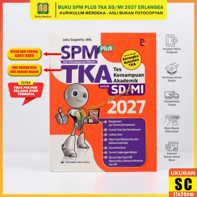 Buku SPM Plus TKA SD/MI 2027 Terbaru Erlangga Asli Bukan Fotocopyan Kurikulum Merdeka