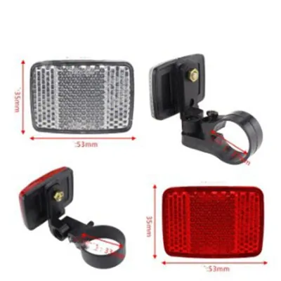 AOSEETING 1pc/1Set Front and Rear Bike Reflector Taillights Plastic 10 Styles Cycling Reflective Light High Quality Bike Back Accessories Bicycle Accessories