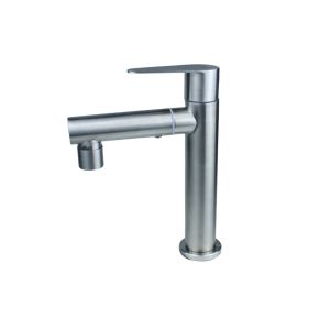SUS304 Stainless steel 360° rotation single cold basin faucetFast shipping