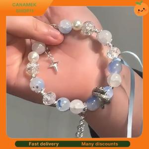 ❣️❣️❣️ Chinese Style Nezha Aobing Derivative Beaded Bracelet Anime Couple Bracelets Simple Retro Stretch Bracelet Jewelry Gifts