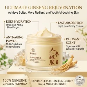 Ginseng Firming Cream Anti Aging Moisturizer Wrinkle Repair Skin Tightening Face Cream Hydrating Night Cream With Ginseng Extract