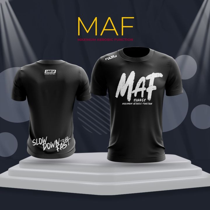 [🔴 FREE GIFT 🔴] Baju MAF Runner Running T’Shirt - Slow Down To Go FAST ...