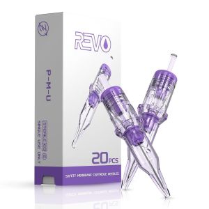 INKin REVO Tattoo Cartridge Needles 1RL Round Liner Long Taper with Redefine Percision Safety Membrane 10Pcs for Tattooing SMP and Permanent Makeup Supplies Microshading Hair Scalp 20Pcs (P0801RL)