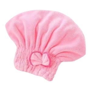 Siêu thấm khăn lau tóc bọc cho tóc ướt nhanh khô san hô velvets khăn lau tóc với Bowknot mũ tắm phụ kiện nhà tắm