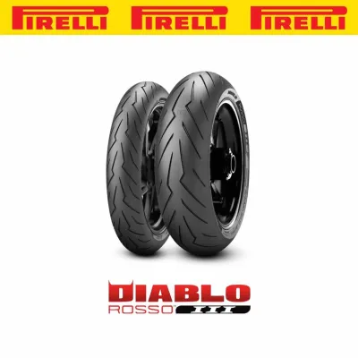 YEAR 2025 PIRELLI DIABLO ROSSO II III ROSSO 2 3 TIRE 120/70 ZR17 160/60 ZR17 180/55 ZR17 190/55 ZR 17