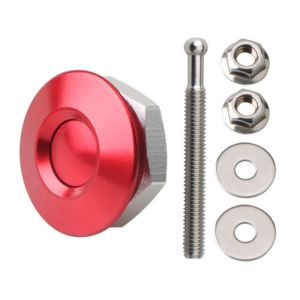 PAGEBDS Aluminum Alloy Hood Pins 25mm Mini Size Lock Clip Quick Release Fasteners Car Accessories Security Billet Hood Lock Racing Car