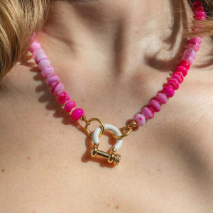 Hmeme Dopamine màu nhỏ giọt dầu đơn giản tình yêu mặt dây chuyền tự Làm Vòng Cổ đại dương cá vỏ loạt trang sức