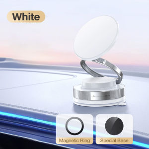 Magnetic Vacuum Suction Cup Car Phone Stand For 16 15 14 13 12 Pro Max 360 ° Rotatable Foldable Adjustable Phone Holder For Samsung Huawei Xiaomi Smartphone Dashboard Car Mount