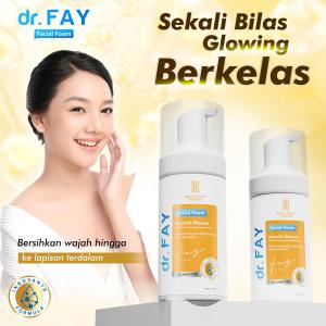 Dr. FAY Facial Foam Pencerah Wajah Pria & Wanita - Perawatan Kulit Berjerawat - Mencerahkan Muka