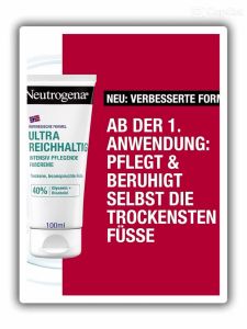 Kem dưỡng da chân giảm nứt gót Neutrogena - giúp phục hồi da chân khô và gót chân ngay từ ngày đầu sử dụng đồng thời giúp dưỡng ẩm các khu vực thô ráp và chai sạn khác.