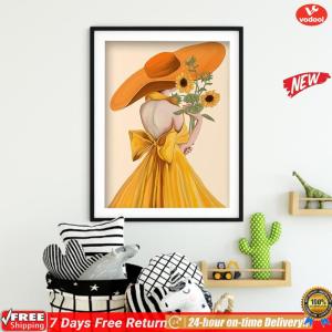 [VOF] 11CT Sunflower Girl Full Embroidery Set Stamped Chinese Cross Stitch Needlework