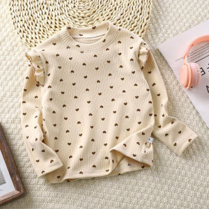 BOBOHO – ATASAN KAOS ANAK PEREMPUAN LENGAN PANJANG TANGAN RAMPEL MOTIF LUCU GAYA