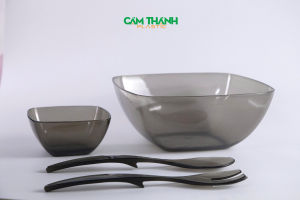 Bộ Tô Nhựa Trộn Salad Cao Cấp 4 Món/ Tô Nhựa SAN Cao Cấp Cẩm Thành