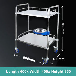 304 stainless steel trolley cart Medical equipment trolley Multifunctional Medical device storage