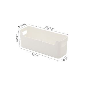 White Minimalist Plastic Desk Bathroom Kitchen Organizers Pantry Cabinet Organizer Under the Sink Storage Box