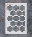 GSS Designs Large Hexagon Wall Stencil (16x24Inch) - Geometric Pattern Stencils for Painting on Wood Wall Furniture - Reusable Herringbone Stencil Template for Wall Decor (SL-107). 