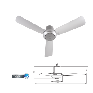 PANASONIC CEILING FAN BAYU JR 3-BLADE F-M12D2 (48 INCH)