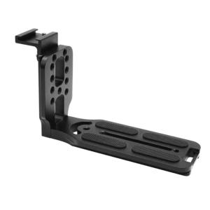 Universal L Shaped Quick Release Plate for Cameras Aluminum Alloy with 1/4inch Screw and Multiple Expansion Holes