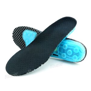 RunY 1 Pair Silicon insole Spring Sport Shock Absorption Soft Insoles Breathable Elastic Running