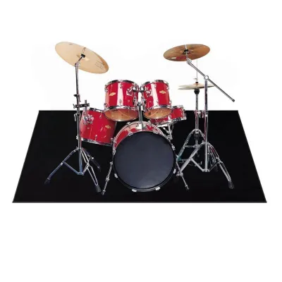 Drum Mat4Ft X 5.3Ft Drum Carpet Drum Rug Drum Pad Tightly Woven Fabric Non-Slip Grip Bottom