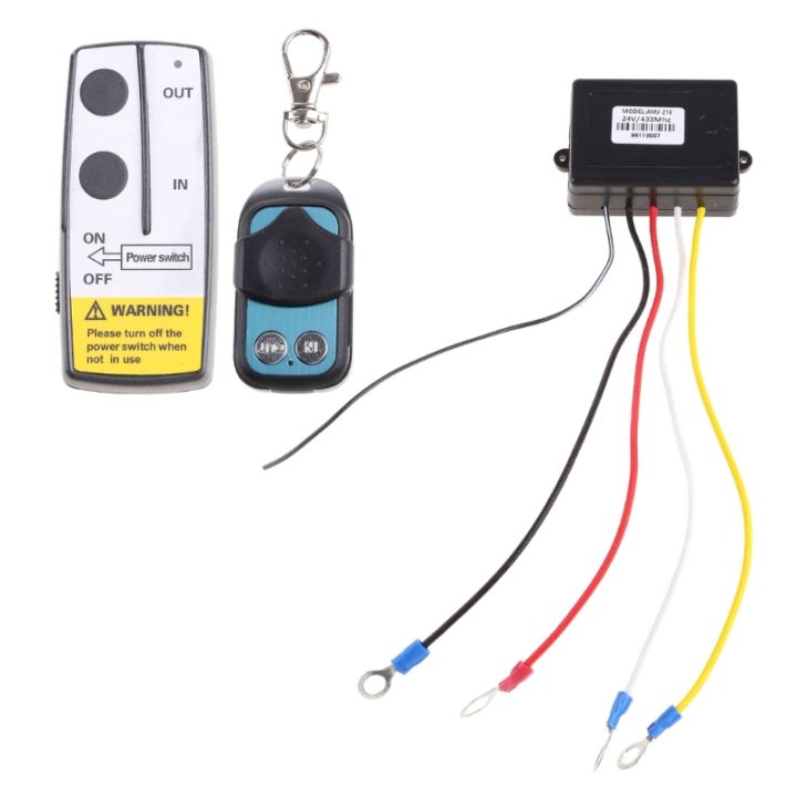NOWIGOT Universal Wireless Winch Remote Control Kit - 50ft Range, 12V, Handheld Remote & Key Fob - For Jeep, Truck, ATV, SUV Winches - Easy Installation
