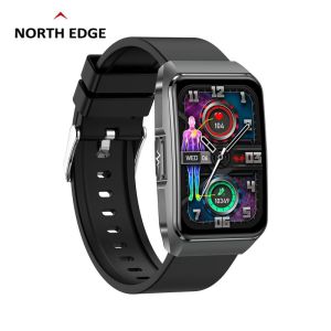 NORTH EDGE ECG Blood Glucose Health Smartwacth Blood Oxygen IP68 Waterproof Blood Composition Temperature Sleep Monitoring Work On Android IOS ET650 Mens Watch