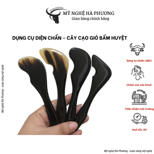 Cây cạo gió diện chẩn mát xa day ấn huyệt bằng sừng