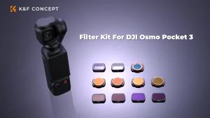 ฟิลเตอร์แม่เหล็ก UV CPL ปรับได้ ND2-32 ND32-512 1/2 1/4 1/8 สีดำสำหรับเลนส์กล้องกีฬา DJI Osmo Pocket 3