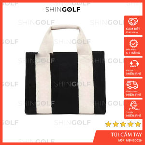Túi Xách Tay Golf Canvas Stylewear Phối Quai Dệt Dày Dặn Phom Gọn Nhẹ