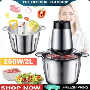 [CHAMAIR MALL]เครื่องบดเนื้อสัตว์ 2L 2L 2 สปีดโปรเซสเซอร์อาหารมินิสแตนเลสสตีลเนื้อครัวเครื่องบดเนื้อสัตว์ขนาดใหญ่สำหรับห้องครัว
