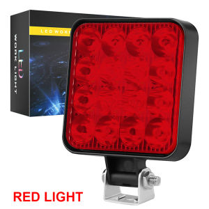 SEAMETAL 12V Car LED Working Light Off Road Spotlight Square Work Lamp 48W Fog Lamp Waterproof Work Light For SUV ATV Truck