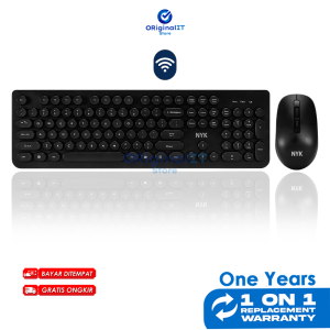 Keyboard Mouse Wireless Silent Combo NYK K40 Keyboard Komputer PC