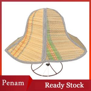 [PAM] Chinese Bamboo Rattan Hats Retro Handmade Weave Straw Hat Tourism Rain Dance Props Cone Fishing Sunshade Fisherman Hat