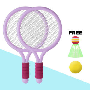 2 in1 Tennis Badminton Racket Set 1 Tennis Balls with 1 Badminton Shuttlecock Kids Badminton Rackets Sport Soft Tennis Toys