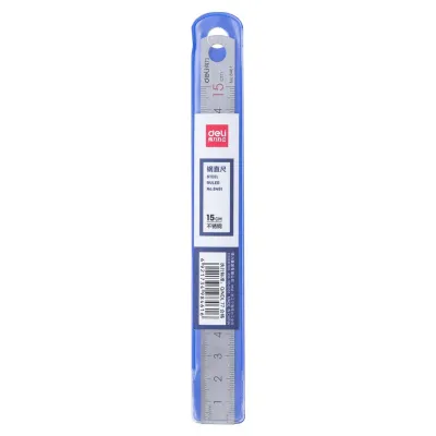 Deli 8461 Drafting / Penggaris-Steel 15cm / Penggaris Besi Deli Ukuran 15 cm / Steel Ruler