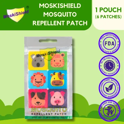 MoskiShield Mosquito Repellent Stick On Patch 6 Patches (1 Pouch)