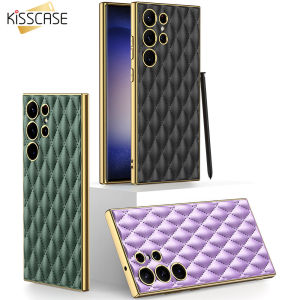 KISSCASE Ốp Da Mạ Điện Cho Samsung S23Ultra Điện Thoại Di Động Vỏ Điện Thoại Với Ống Kính Bảo Vệ Lỗ Mịn Camera Da PU Trơn Cho Galaxy S23 S23 + Mobile Vỏ Điện Thoại Mới Xuyên Biên Giới S23Plus