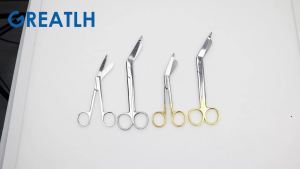 GREATLH 1pc Stainless Steel Gauze Bandage Scissors Surgical Nesing Bandage Scissors Orthopedic Instrument