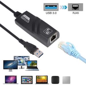 USB 3.0 to RJ45 Gigabit Lan 10/100/1000 อะแดปเตอร์เครือข่าย Adapter USB3.0 เป็นสายแลน ไดรเวอร์ในตัว