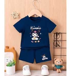 Stelan Kaos anak Perempuan KUROMI Untuk Usia 1-8 Tahun