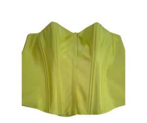 Kamisol Ala Kita Dalaman Khusus Kebaya 12-16 Tulang Resleting Depan Kualitas Butik Warna Kuning Stabilo