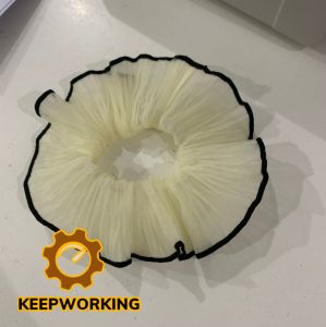 KW SHOP 1pcs Pleated Chiffon Hair Tie Womens Korean Fashion High Ponytail