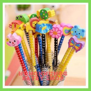 [ Sale] Sét 40 Cây Bút Chì kèm Tẩy Hoạt Hình Dễ Thương Dụng Cụ Học Tập Cho Bé Trai Và Bé Gái Đi Học ( Giao Mẫu Ngẫu Nhiên )