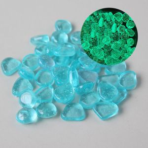 FLORI Lâu trôi Đá Dạ Quang Nhiều Màu Phát sáng trong bóng tối Độ sáng cao Phong cảnh hồ cá Sáng Tạo Tiểu cảnh Sỏi dạ quang Để trang trí lối đi
